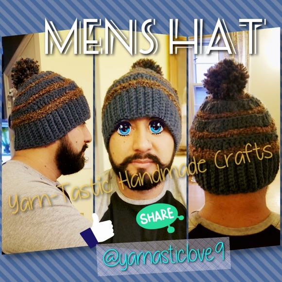 Yarn-Tastic Handmade Crafts Other - ▪︎♡Handmade Mens Hat Sale1x1half off♡▪︎